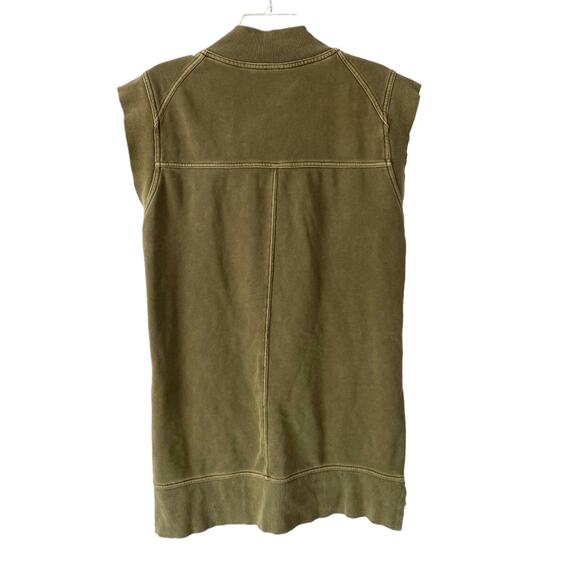 Daily Practice Anthropologie Meru Olive Green Mini Shift Dress size small cotton - Picture 8 of 10